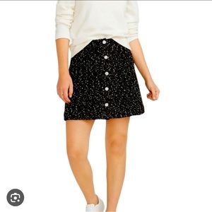 NWT EXPRESS Tweed Button Up mini skirt w/rhinestone buttons